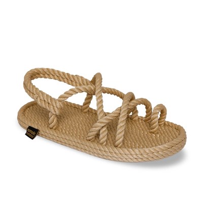 Nomadic Republic Ibiza Kauçuk Tabanlı Kız Çocuk Halat Sandalet  Bej
