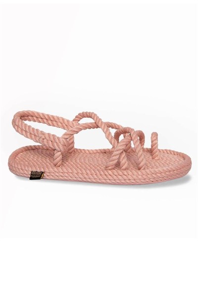 Nomadic Republic Ibiza Kauçuk Tabanlı Kız Çocuk Halat Sandalet  Pudra Pembe