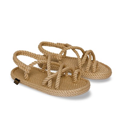 Nomadic Republic Ibiza Kauçuk Tabanlı Kız Çocuk Halat Sandalet  Bej