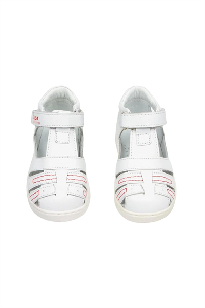 Pappa Çocuk Beyaz Deri Sandalet B0805-01