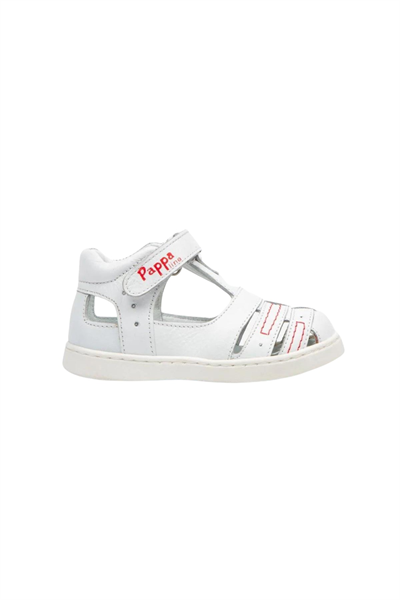 Pappa Çocuk Beyaz Deri Sandalet B0805-01