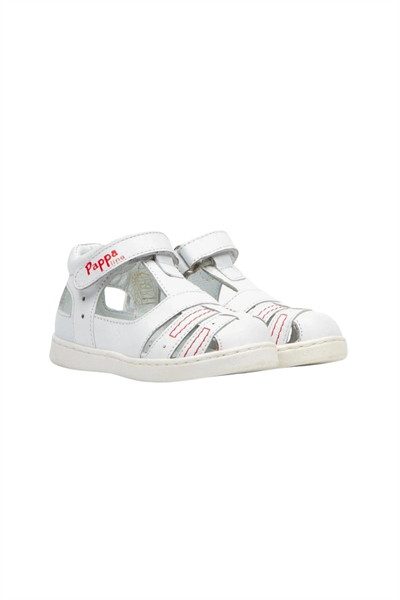 Pappa Çocuk Beyaz Deri Sandalet B0805-01