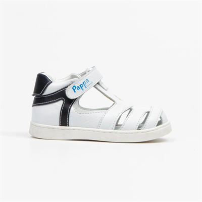 Pappa Çocuk Beyaz Deri Sandalet B0806-01