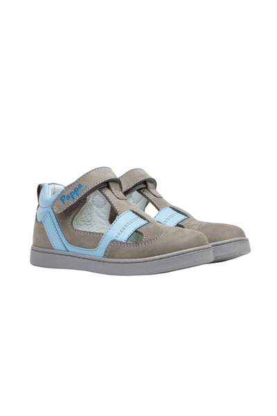 Pappa Çocuk Gri Nubuk Deri Sandalet B0803-03