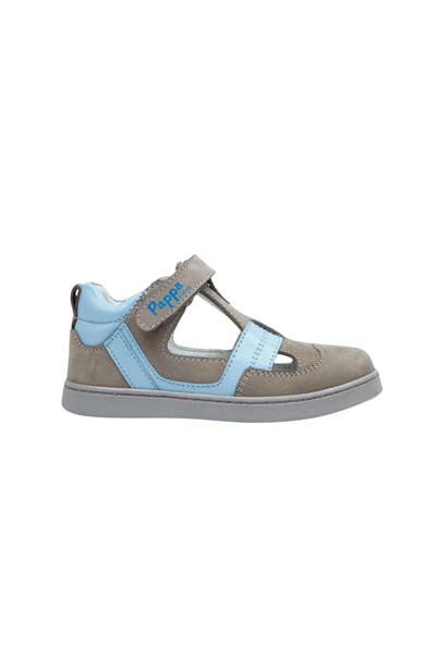 Pappa Çocuk Gri Nubuk Deri Sandalet B0803-03