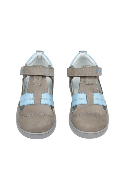 Pappa Çocuk Gri Nubuk Deri Sandalet B0803-03
