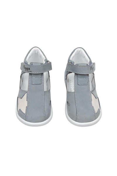 Pappa Çocuk Gri Nubuk Deri Sandalet B0831-02