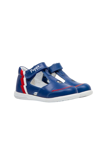 Pappa Çocuk Mavi Deri Sandalet B0835-03