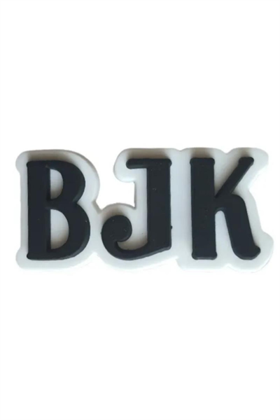 Paqpa BJK Siyah Beyaz Yazılı Crocs Terlik Süsü Jibbitz CJ-33070