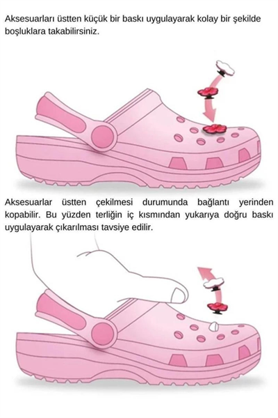 Paqpa Crocs Terlik Süsü Jibbitz Siyah Beyaz Harf P CJ-1137P