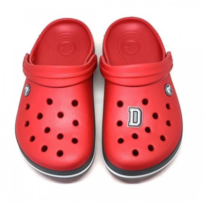Paqpa Crocs Terlik Süsü Jibbitz Siyah Beyaz Harf D CJ-1137D