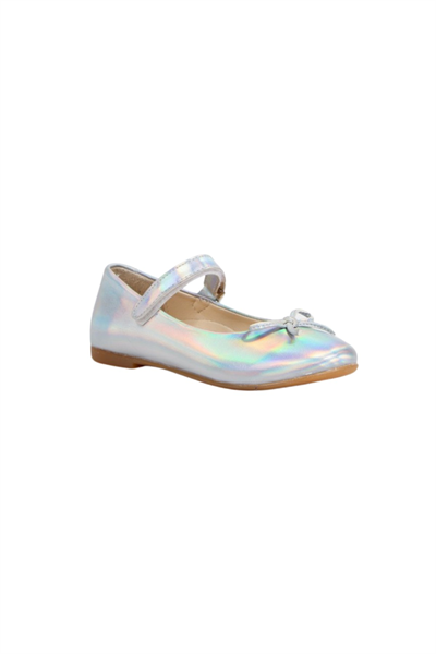Paqpa Isola Kız Çocuk Soft Tabanlı Gümüş Hologram Babet AB2012-04