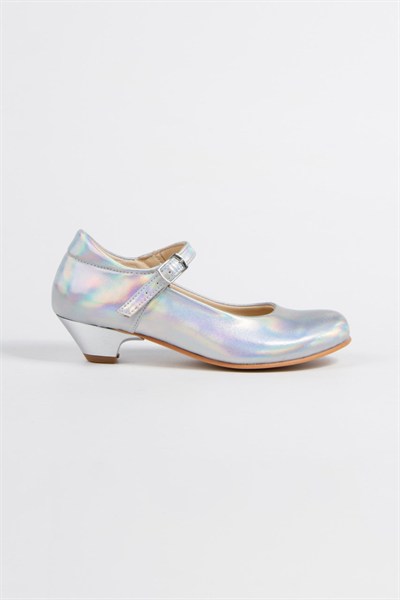 Paqpa Kız Çocuk Gümüş Hologramlı Dans Ayakkabısı DB2012-03