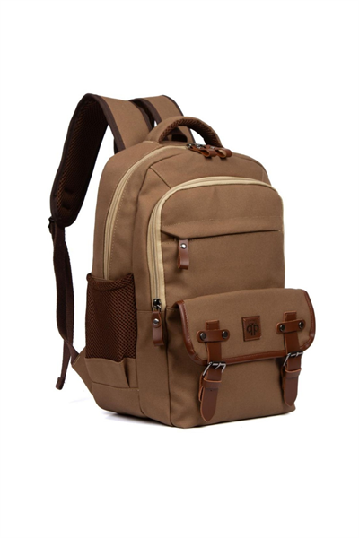 qp Maderia Unisex Açık Kahve Laptop Bölmeli Sırt Çantası QP1003-04