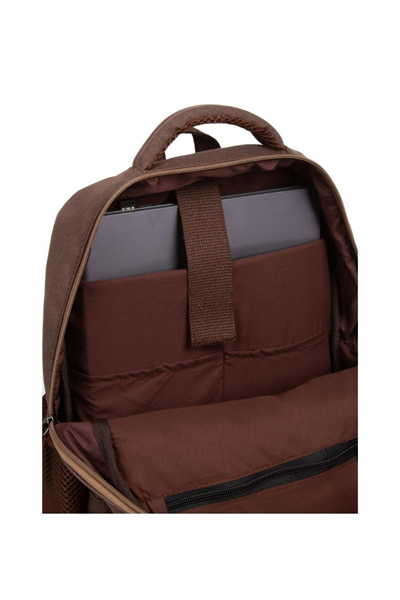 qp Maderia Unisex Mokka Laptop Bölmeli Sırt Çantası QP1003-01