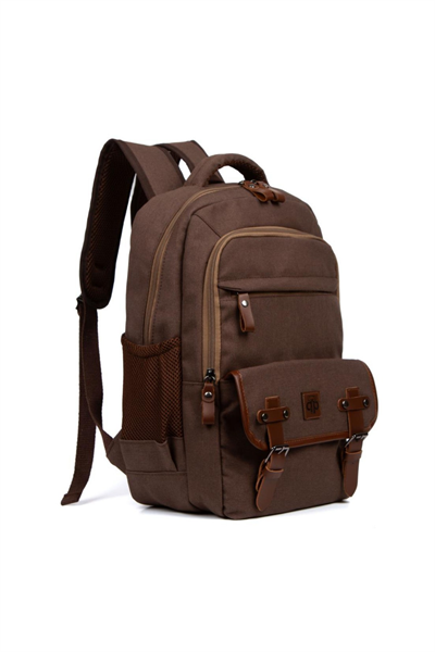 qp Maderia Unisex Mokka Laptop Bölmeli Sırt Çantası QP1003-01