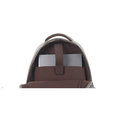 qp Madre Unisex Gabardin Kumaş Laptop Bölmeli Gri Sırt Çantası GBR1001-02