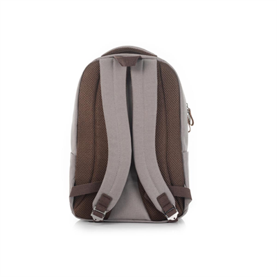 qp Madre Unisex Gabardin Kumaş Laptop Bölmeli Gri Sırt Çantası GBR1001-02