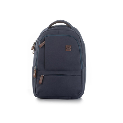 qp Madre Unisex Gabardin Kumaş Laptop Bölmeli Lacivert Sırt Çantası GBR1001-03