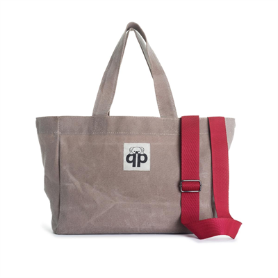 qp Ronda Tote Bag Kadın Taş Mumlu Kanvas El ve Omuz Çantası QP1002-02