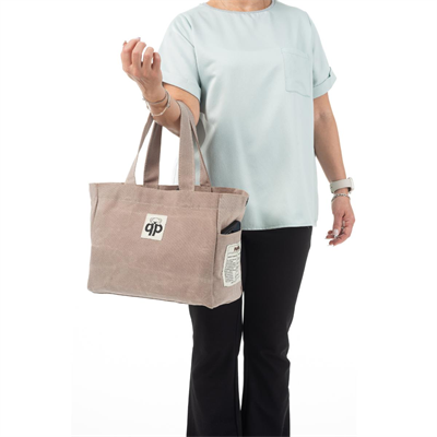 qp Ronda Tote Bag Kadın Taş Mumlu Kanvas El ve Omuz Çantası QP1002-02