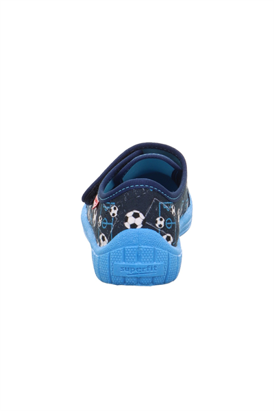 Superfit Bill Çocuk Lacivert Ev Kreş Ayakkabısı Futbol Desenli 000279-8080
