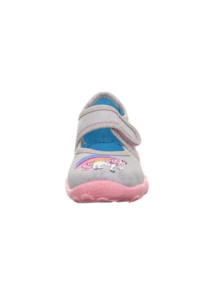 Superfit Bonny Kız Çocuk Ev Kreş Ayakkabısı Unicorn - Gri 800282-2010