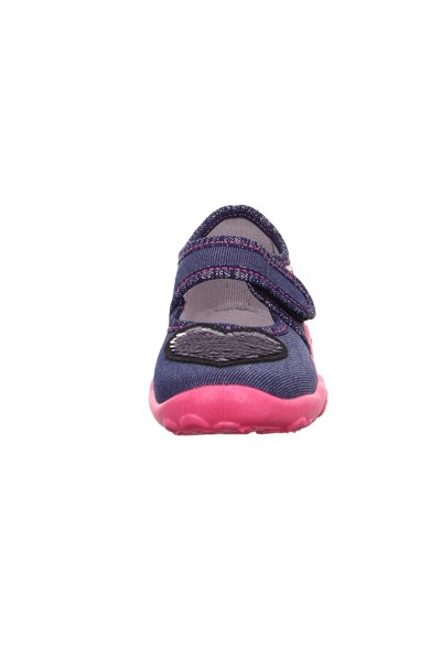 Superfit Bonny Kız Çocuk Ev Kreş Ayakkabısı Kalp - Lacivert 000280-8000