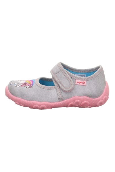 Superfit Bonny Kız Çocuk Ev Kreş Ayakkabısı Unicorn - Gri 800282-2010