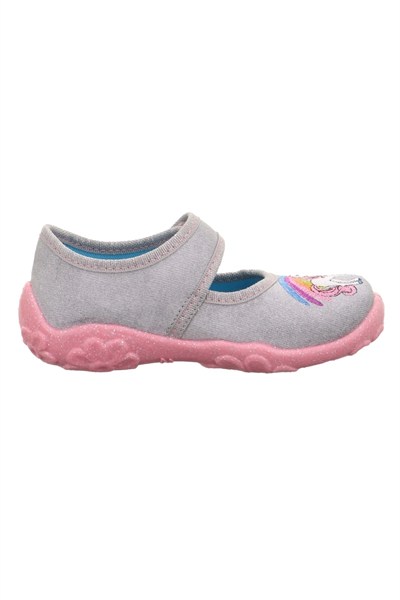 Superfit Bonny Kız Çocuk Ev Kreş Ayakkabısı Unicorn - Gri 800282-2010