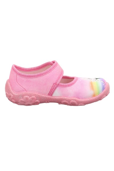 Superfit Bonny Kız Çocuk Ev Kreş Ayakkabısı Beyaz At - Pembe 000281-5540