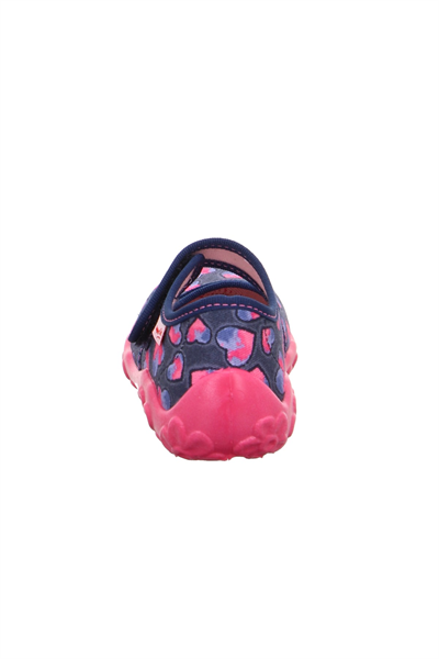 Superfit Bonny Kız Çocuk Ev Kreş Ayakkabısı - Lacivert Pembe Kalpli 800283-8800