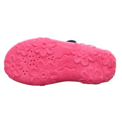 Superfit Bonny Kız Çocuk Ev Kreş Ayakkabısı - Lacivert Pembe Kalpli 800283-8800