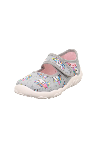 Superfit Bonny Kız Çocuk Gri Ev Kreş Ayakkabısı Unicorn 800283-2050