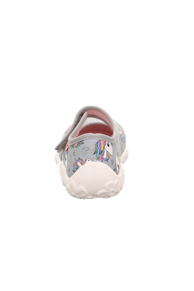 Superfit Bonny Kız Çocuk Gri Ev Kreş Ayakkabısı Unicorn 800283-2050