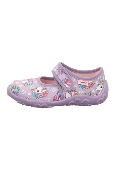 Superfit Bonny Kız Çocuk Lila Ev Kreş Ayakkabısı Unicorn 800283-8530