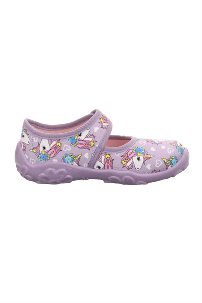 Superfit Bonny Kız Çocuk Lila Ev Kreş Ayakkabısı Unicorn 800283-8530