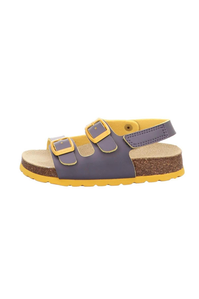 Superfit Çocuk Mantar Tabanlı Gri Turuncu Sandalet 800124-2000