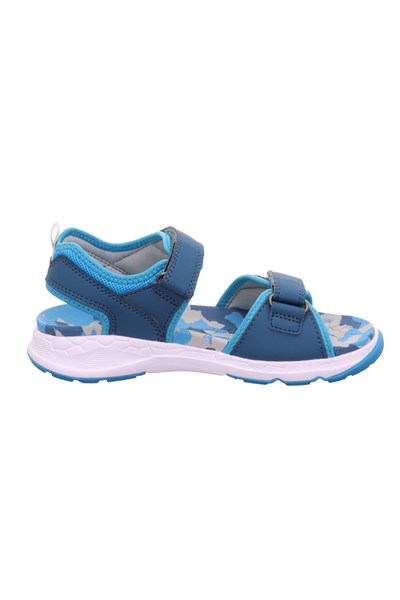 Superfit Criss Cross Çocuk Sandalet Kamuflaj - Mavi 000586-8010