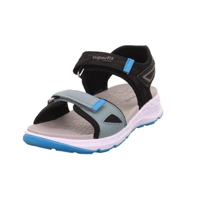 Superfit Criss Cross Çocuk Sandalet - Siyah Mavi 000588-0000