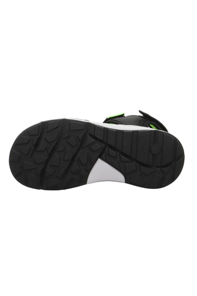 Superfit Criss Cross Çocuk Siyah Yeşil Sandalet 000584-0000