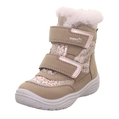 Superfit Crystal Kız Çocuk Su Geçirmez İçi Kürklü Gore-Tex Bot - Bej Leopar 009091-4020