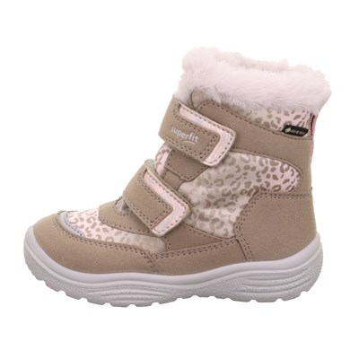 Superfit Crystal Kız Çocuk Su Geçirmez İçi Kürklü Gore-Tex Bot - Bej Leopar 009091-4020
