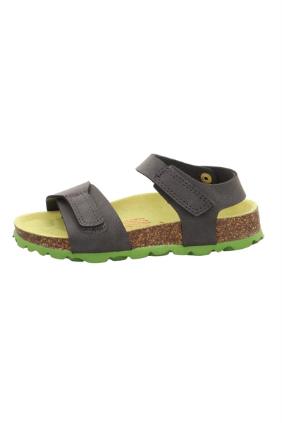 Superfit Fussbett Çocuk Gri Yeşil Mantar Tabanlı Sandalet 000122-2010