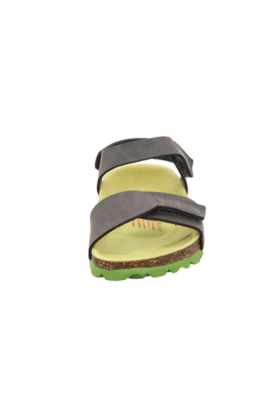 Superfit Fussbett Çocuk Gri Yeşil Mantar Tabanlı Sandalet 000122-2010