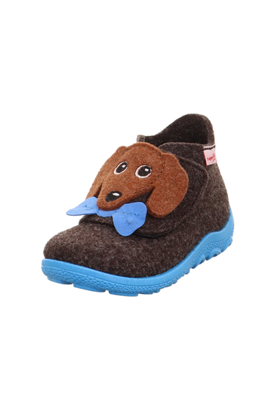 Superfit Happy Octi Çocuk Keçe Panduf - Kahve Köpek 006295-3010