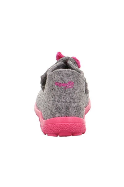 Superfit Happy Octi Kız Çocuk Gri Pembe Keçe Panduf Kedi 006295-2500
