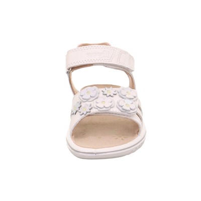 Superfit Sparkle Kız Çocuk Sandalet Çiçekli - Açık Krem 009019-1000