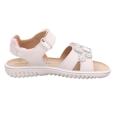 Superfit Sparkle Kız Çocuk Sandalet Çiçekli - Açık Krem 009019-1000