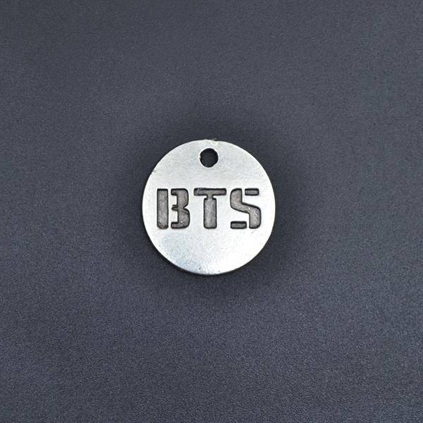 BTS Madalyon Kolye Ucu - Antik Gümüş Kaplama